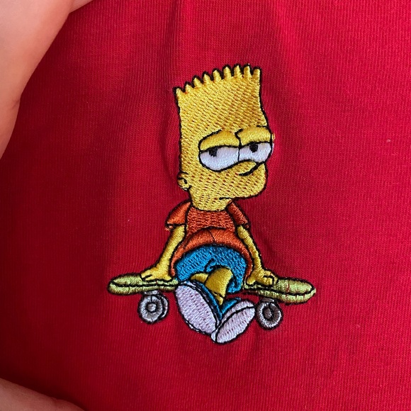 Forever 21 Small Red Bart Simpson baby tee - Picture 3 of 3